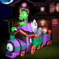 thumbnail image 1 of Holidayana 10 Foot Long Inflatable Halloween Graveyard Train Decoration, 1 of 6
