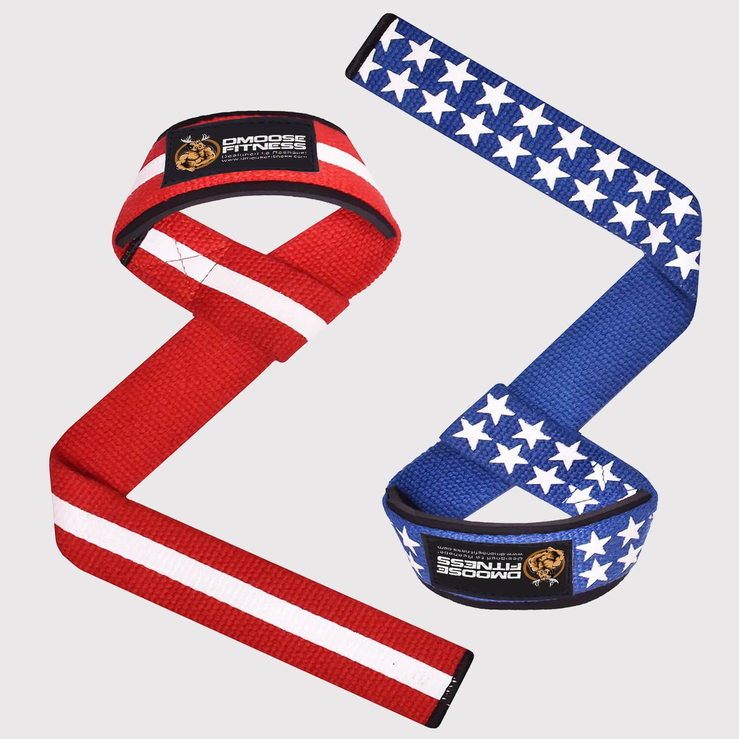DMoose Fitness Lifting Wrist Straps (Pair) for Weightlifting, Crossfit
