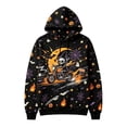 thumbnail image 3 of Hoodie Pumpkin Ghost Sweatshirts Halloween Hooded Sweatshirts Mens Novelty Halloween Print Long Sleeve Shirts Black1 XL, 3 of 5