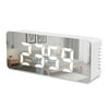 ODOMY LED Digital Alarm Clock with Large White Font Display Mirror Surface Snooze Function