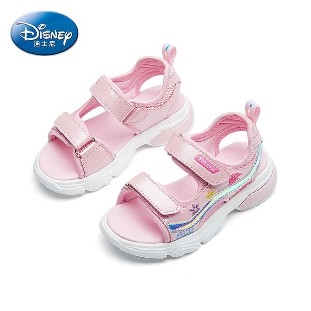 Sandalias de Disney para niñas, zapatos de gelatina para estudiantes de frozen elsa, novedad de verano, zapatos para niñas, zapatillas antideslizantes de suela blanda, plantilla de 20,7 CM Gao Jinjia LED