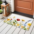 thumbnail image 3 of Rectangle Rug 2x3ft Area Rug,Summer Pastoral Yellow Red Daisy Area Rugs for Living Room Bedroom,Country Green Botanical Floor Mat Non-Slip Non-Shedding Carpet Indoor Accent Rugs, 3 of 9