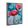 thumbnail image 4 of Stupell Industries Modern Flamingo & Blooms Animals & Insects Painting Gray Floater Framed Canvas Art Print Wall Art, 17 x 21, 4 of 10