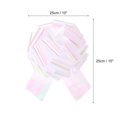 thumbnail image 2 of Uxcell Metallic Large Big Pull Bow Gift Wrapping Bows Ribbon for Wedding Car Baskets Presents Colorful White 10 inch, 2 of 7