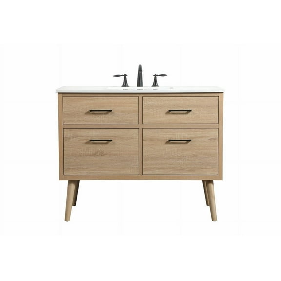 42 inch single bathroom vanity in mango wood