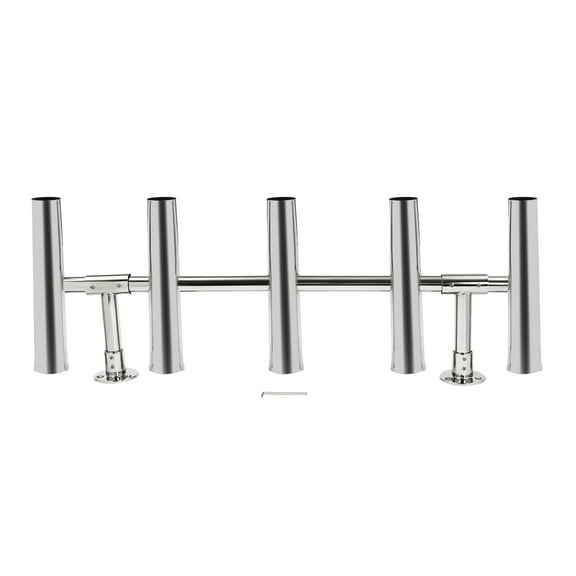 5-Tube Boat Fishing Rod Holders, Fishing Console Boat T Top Rod Bracket Fishing Pole Holder