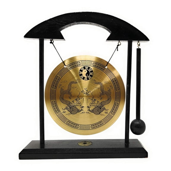 Zen Art Brass Feng Shui Desktop Gong by Asian Home
