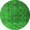 thumbnail image 1 of Ahgly Company Indoor Round Oriental Green Industrial Area Rugs, 3' Round, 1 of 4
