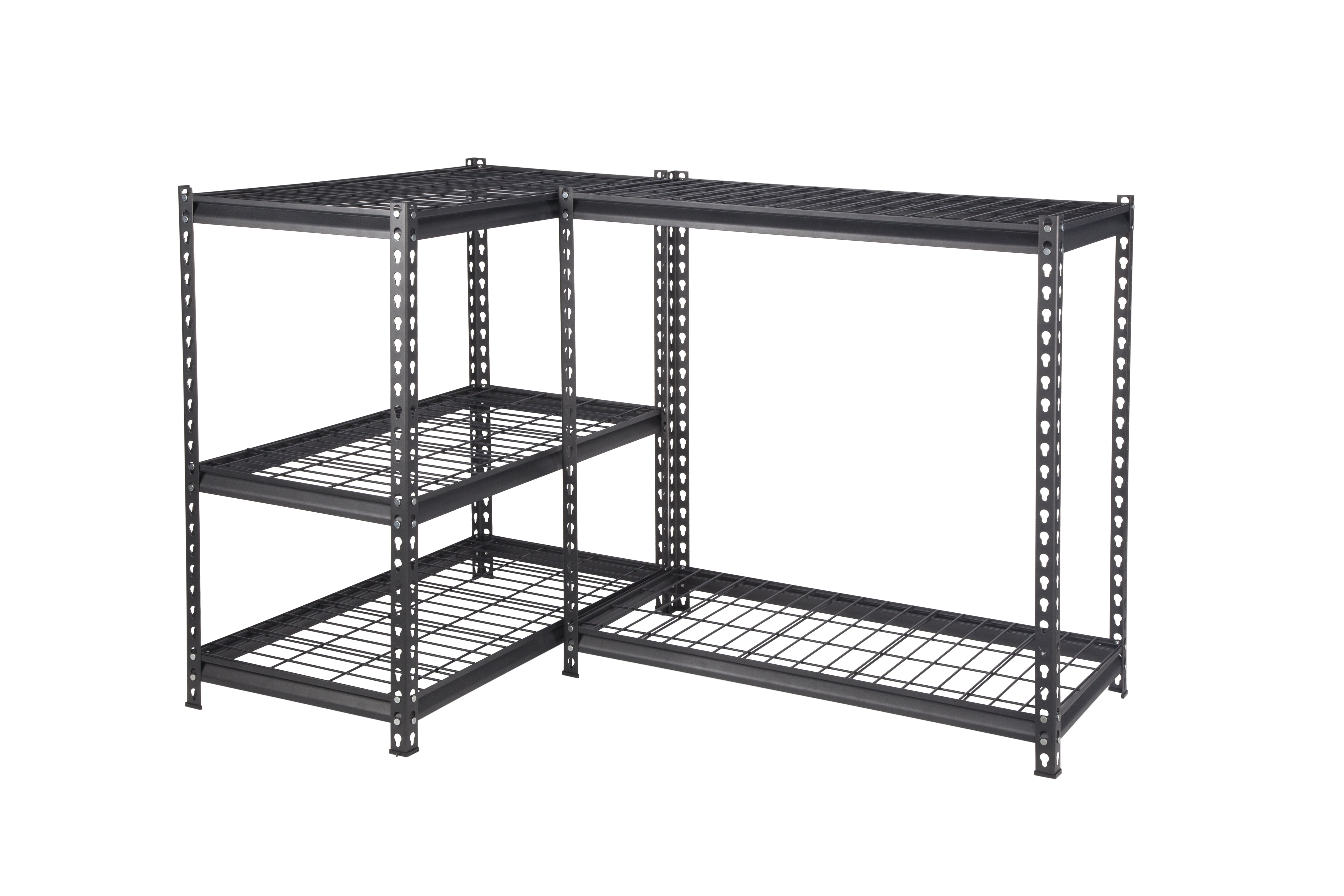 Pachira 36"W x 18"D x 72"H 5-Shelf Steel Shelving, Black