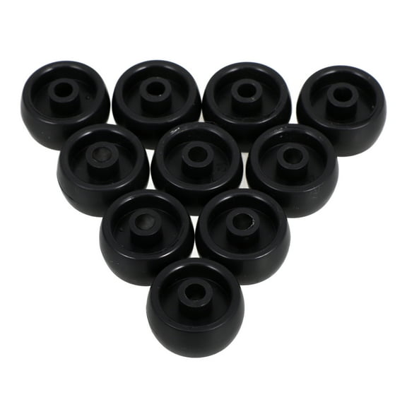 Milisten 10Pcs Black Plastic Replacement Wheels for Shopping Cart, Heavy Duty and Silent