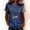 Blue, variant on MAIHAN 250 Years Tshirt Women Women Patriotic T-Shirt Plus Size American Flag Shirts Summer Baggy Tops American Birthday Shirts Tops