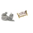 thumbnail image 1 of Figura De Gato, Adorno De Sofá, Miniatura, Animal, Arte, Artesanía Para Casa De Muñecas, Dormitorio, Sala De Estar, Oficina, Regalo De Inauguración De La Casa, Muebles De Simulación, 1 of 8