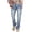 Blue, variant on Taqqpue Men's Jeans Embroidered Flared Relaxed Fit Stretch Jeans Fashion Straight Leg Comfort Denim Trousers for Casual & Streetwear