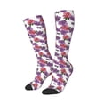 thumbnail image 2 of Fotbe Peonies print Women's Men's Novelty Crew Socks Cotton Socks Knee High Socks for Walking,Running,Nurses,Pregnancy, 2 of 9