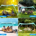 thumbnail image 3 of Beach Tent Canopy 10'x10' Sun Shelter for 6-8 Person Beach Canopy Tent Sun Shade Easy Setup Beach Shade Canopy Portable Beach Tent UPF 50+ Waterproof, 3 of 14