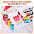 thumbnail image 4 of Uxcell Poster Markers, 2Pcs Large Capacity Permanent Huge Banners Posters Markers Bold Thick Chisel Tip Pens for Painting Drawing on Plastic Glass Wood Rock Canvas, Yellow(0.5" Tip Width), 4 of 7