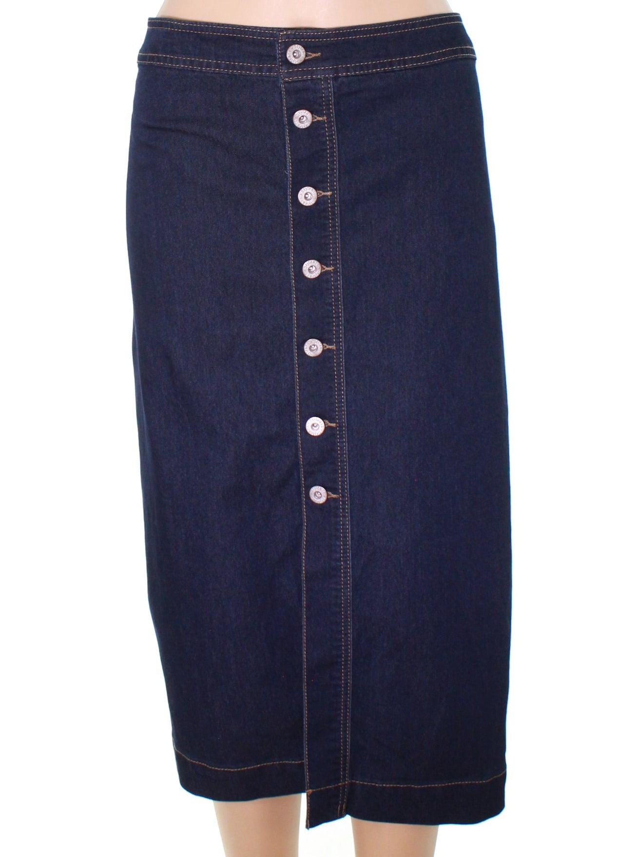 Style & Co Women's Plus Button Front Denim Jean Skirt 16w Faroe ...