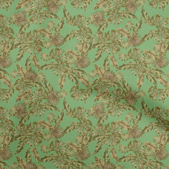 oneOone Polyester Spandex Green Fabric Tropical Fabric For Sewing Printed Craft Fabric By The Yard 56 Inch Wide