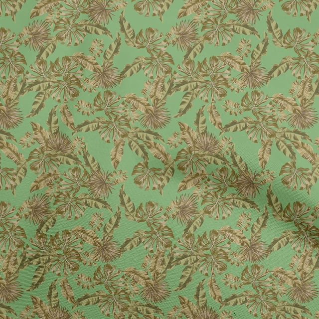 oneOone Polyester Spandex Green Fabric Tropical Fabric For Sewing Printed Craft Fabric By The Yard 56 Inch Wide