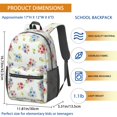 thumbnail image 3 of Pioneer Flower Floral Print Pattern 17" School Backpacks for Teens,Waterproof Oxford Fabric,S-Shape Padded Straps for School,Travel,Hiking,Camping, 3 of 5