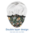 thumbnail image 4 of Shower Caps,Pioneer Flower Floral Print Pattern Waterproof Shower Cap for Women 4 Pieces,Double Reusable Hair Cover for Shower PEVA Elastic Stretch Hem, 4 of 7