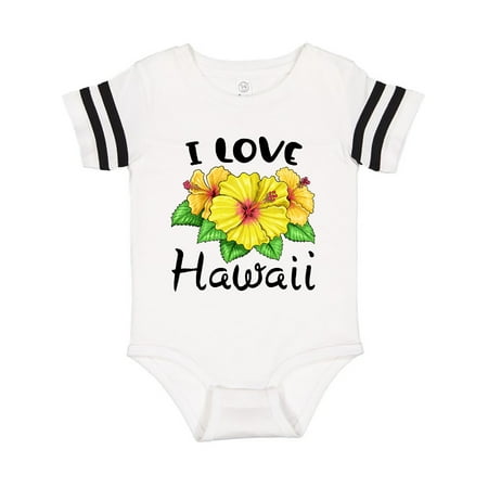 

Inktastic I Love Hawaii Hibiscus Flowers Gift Baby Boy or Baby Girl Bodysuit