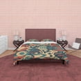 thumbnail image 4 of Abstract Retro Bedding Set, 70s Nostalgia Duvet Cover, Green Quilt Cover,, 4 of 6