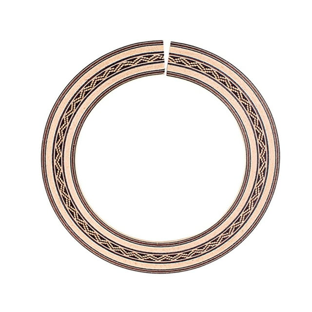 Guitarra Acústica con Incrustaciones de Madera de 100mm