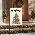 thumbnail image 3 of Sm:)e Welcome Pine Tree Christmas Garden Flag 12 x 18 Inch, Double-Sided Printing, Outdoor Welcome Decor for Yards, 3 of 8