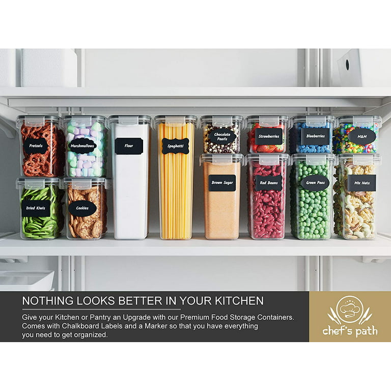 Chef's Path Airtight Food Storage Container Set - 24 Piece, Kitchen &  Pantry Organization, BPA-Free, Plastic