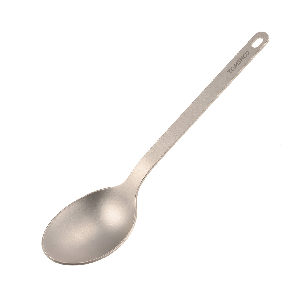 TOMSHOO Titanium Tableware Dinner Frok Spoon Cutlery Set Flatware with G9L8 