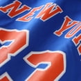 thumbnail image 4 of Men's Mitchell & Ness Patrick Ewing Blue New York Knicks Hardwood Classics Stitch Name & Number T-Shirt, 4 of 6