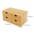 thumbnail image 2 of Bamboo Desk Organizer with 4 Drawers Tabletop Mini Small Drawer Storage Box for Store Various Daily Necessities, 2 of 16