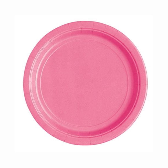 Unique Industries' Pink 7" Round Plates, 24 ct