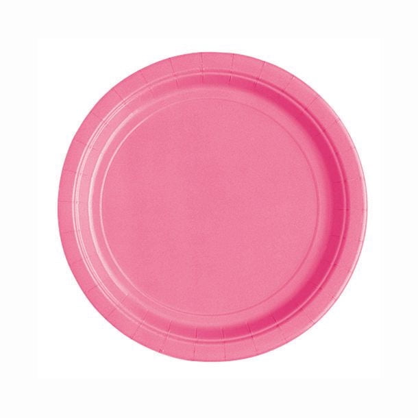 Unique Industries' Pink 7" Round Plates, 24 ct