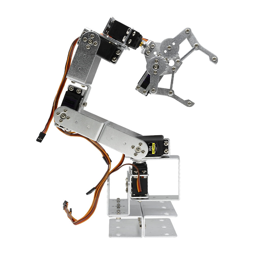 Mechanical Robotic Arm 6DOF Clamp Claw Mount Aluminium Robot Kit Set For Arduino 