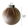 thumbnail image 3 of 12 Pack Velvet Christmas Ball Ornaments Flocked Christmas Tree Hanging Ornaments Shatterproof Flocked Decorative Balls for Xmas Tree Decorations 3IN A, 3 of 9