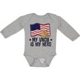 thumbnail image 3 of Inktastic My Uncle is My Hero Military Nephew Boys or Girls Long Sleeve Baby Bodysuit, 3 of 5
