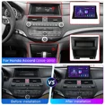 thumbnail image 4 of 10" Android 15 Car Stereo for Honda Accord 2008-2013, 2+64GB, Wireless CarPlay & Android Auto, Built-in GPS Navigation, AHD Backup Camera, SWC, WiFi/Bluetooth/Mirror Link, 4 of 9
