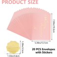 thumbnail image 2 of GFDYREE Wedding Invitation Envelopes, 20 Pcs Invitation Envelopes with Seal Stickers Pink Envelopes for Wedding Invitations Envelopes Used for 5x7 Cards\u2026, 2 of 7