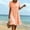Orange, variant on Qulqfy Summer Dresses for Women Cotton Linen Scoop Neck Plus Size Midi Dress Short Sleeve Black Casual Ruffle Button Vacation Sundress L