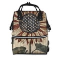 thumbnail image 1 of Fotbe USA Sunflower Flag Mochila Maternidad - Lona de Sarga Impermeable, Mochila de Pañales de Gran Capacidad con Múltiples Bolsillos y Correas Ajustables, 1 of 6