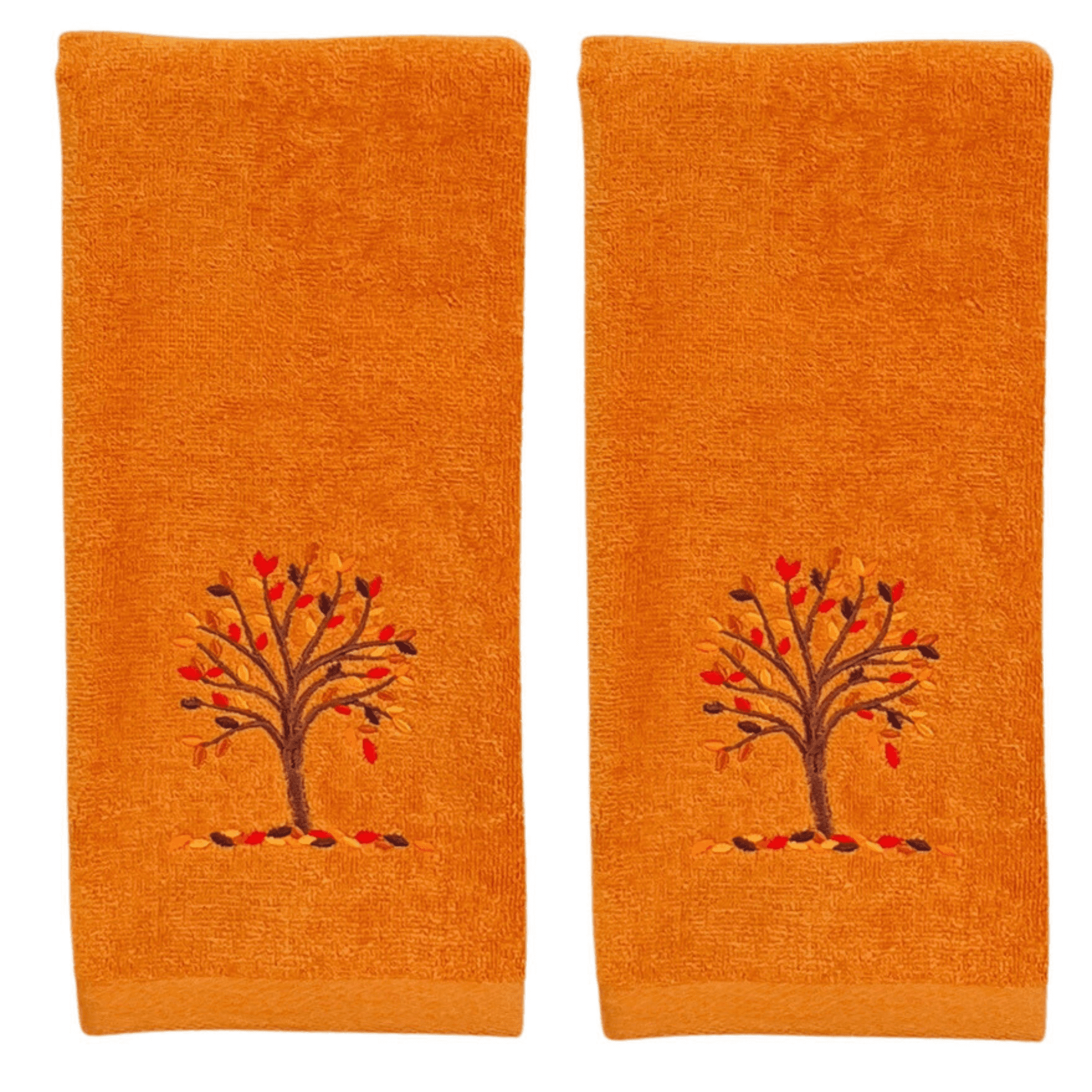 Serafina Home Decorative Fall Hand Towels Autumn Tree Colorful Leaves