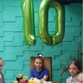 thumbnail image 4 of 40Inch Big Green Number 0 Balloon for Kids Birthday Party Large Self Inflating Foil Green Digit Balloon for Anniversary Graduations for Birthday Party Decorations(Green No 0), 4 of 14