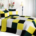 thumbnail image 1 of Smashing Patchword - B - Vermicelli-Quilted Patchwork Quilt Set  Full &amp; Queen Size - White, 1 of 1