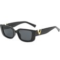 thumbnail image 1 of Gafas de sol europeas y americanas con protección solar para viajes, hechas de PC, metal, 1 of 5