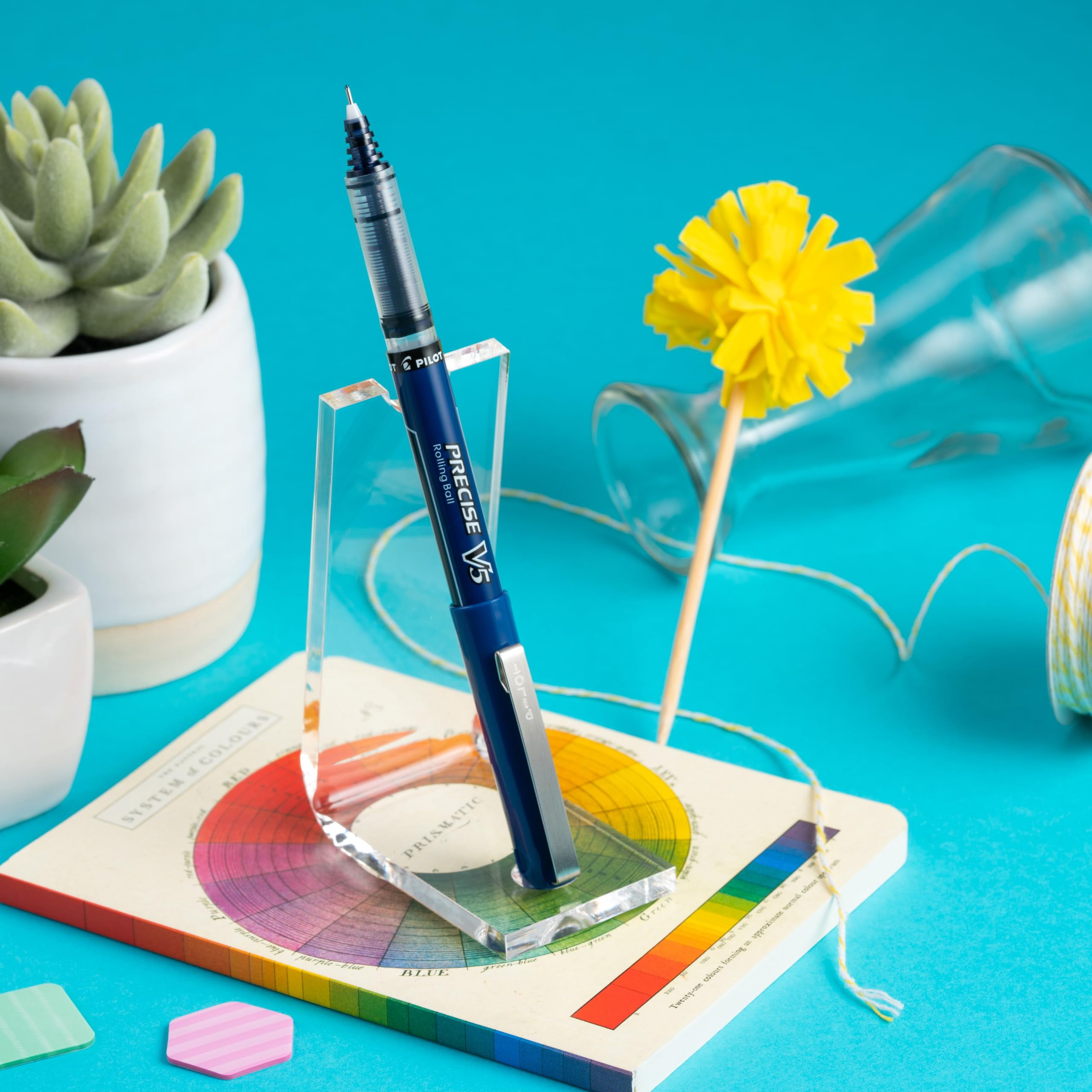 Pilot, Precise V5 RT Refillable & Retractable Rolling Ball Pens, Extra Fine Point 0.5 mm, Navy Blue, Pack of 12