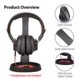 thumbnail image 3 of Avantree Hs102 - Soporte Para Auriculares De Metal Y Silicona Con Soporte Para Cables, Soporte Para Auriculares De Escritorio Negro, Accesorios De Estudio De Música Elegante, 3 of 5