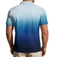 thumbnail image 6 of Sorvello Polo Shirts for Men Short Sleeve Button Down Collar Gradient Shirts Moisture-Wicking Athletic Men's Golf Polo Shirt Blue L, 6 of 7