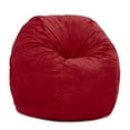 thumbnail image 4 of Jaxx Saxx 4 Foot Round Bean Bag w/ Removable Cover, Cinnabar, 4 of 5